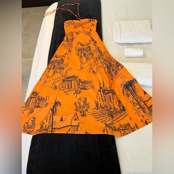 Shen summer dress S orange only wear once - Picture 6 of 7